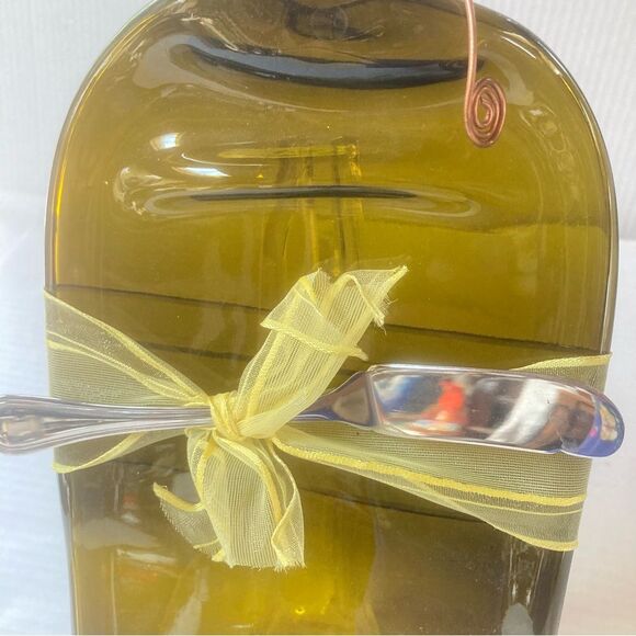 APPETIZER TRAY Wine Bottle Serving Tray Plate and Spreader Knife 13 x 6 inches - Picture 5 of 9